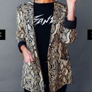 Snake print blazer